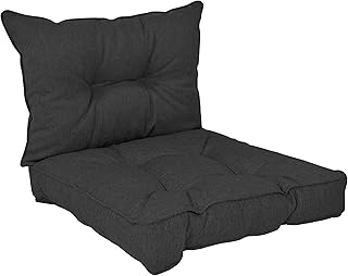 POKAR Loungekissen Stuhlkissen für Stuhl Rattanmöbel Gartenmöbel Kissen, 2er Set (1x Sitzkisse…