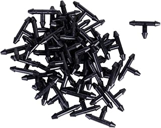 50Pcs 3/5mm Bewässerung Sprinkler T-Stück Schlauchverbinder für Bewässerungsschlauch Gartensc…