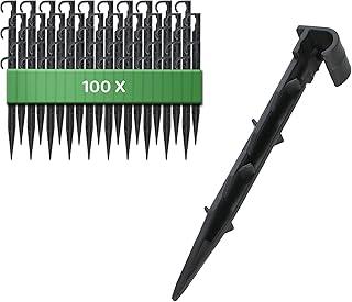 GARDENIX Gartenschlauch Anker 100 Stück – Befestigungsanker für Tropfschlauch Erdspiess Bewäss…