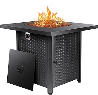 APANA Gas Feuerstelle Outdoor Feuertisch Gas Gartentisch mit Feuerstelle Gasfeuerstelle Terrasse …