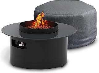 Planika Dot 2-in-1 Couchtisch mit Gas Feuerstelle, Balkon und Terrassentisch, Außenkamin, Garten…