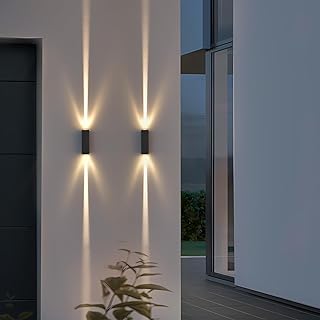 LED Außenlampe 2 Stück, IP65 Aussenlampe Wand Modern, Wandleuchte Aussen Aluminium Up And Down …