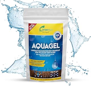 Greenyp Aquagel I Langzeit Wasserspeicher Granulat für Pflanzen, Bäume und Rasen gegen Dürre &…
