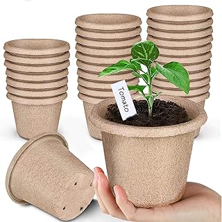 30 PCS 11 cm Biologisch Abbaubare Töpfe Anzuchttöpfe Torftöpfe Anzucht Umweltfreundliche Torft…