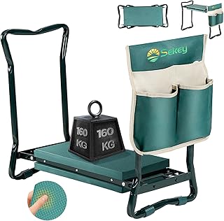 Sekey Höhenverstellbare Kniebank für Gartenarbeit Belastbarkeit 160KG, Gartenhocker Klappbar mi…