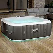 Arebos Spa Whirlpool 2400 W | automatisch aufblasbar | In- & Outdoor Spa Pool | 6 Personen | 185x…