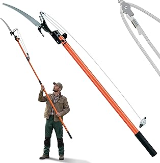 DEUBA® Teleskop Astsäge 2in1 Nylon Seilzug max. Arbeitshöhe 4 Meter Astschere Baumsäge Garten…