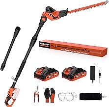 MAXLANDER Heckenschere 45 cm Stabheckenschere, 4,5 m maximale Reichweite mit Verlängerungsstange…