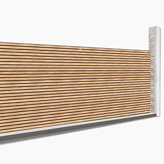 IDMarket – Sichtschutz, Blickdicht, 1,5 x 10 m, Claustra-Effekt aus Holz, 160 g/m²