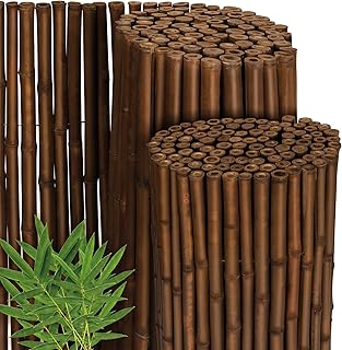 Sol Royal Premium Bambus Sichtschutz Zaun 160x250cm B23 Dunkelbraun – hochwertig gehärtete Bam…
