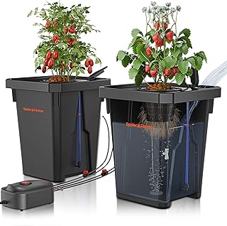 Spider Farmer DWC Hydrokultur Anbausystem mit 27 Liter/7 Gallonen Tiefwasserkultur, Neues Dreieck…