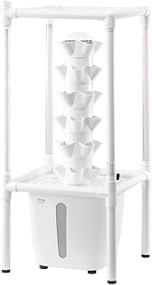 VEVOR Hydroponisches Anbausystem mit Wachstumslicht, 30 Steckplätze Hydroponik Turm mit 6 Ebenen…