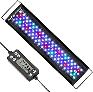 hygger Aquarium Beleuchtung, Aquarium LED Beleuchtung,Vollspektrum Aquarium Licht mit Monitor, 36…