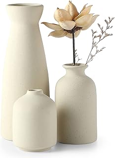 CEMABT Keramik Vasen 3er-Set Kleine Blumenvasen für Dekor, Moderne rustikale Bauernhaus Home Dec…