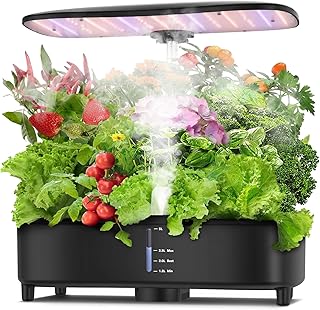 Sonidko Hydroponik Anzuchtsystem Set mit Zerstäubungstechnologie, Indoor-Garten-Set mit 48W LED-…