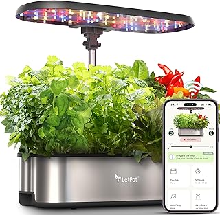 LETPOT LPH-SE WiFi Hydroponisches Anzuchtsystem, 12 Hülsen Smart Herb Garden Kit für Innenräum…