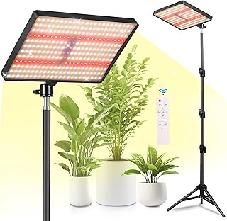 MICCYE Pflanzenlampe LED mit Ständer UV-IR Vollspektrum 286 LEDs Grow Lampe mit 4/8/12H Timer Di…