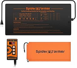 Spider Farmer Heizmatte für Pflanzen, Wärmematte Set mit Thermostatregler für Sämling Germina…