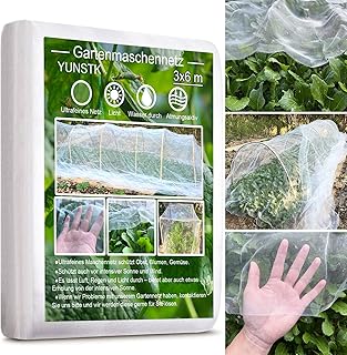 Insektenschutznetz 3x6m Gemüsenetz Garten Feinmaschig, Gemüseschutznetz Pflanzenschutznetz, Ins…