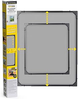 EASYmaxx Insect Protect | Teleskop-Insektenschutzgitter | Fliegengitter Fenster | mit vormontiert…