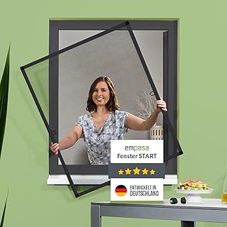 empasa Insektenschutz Fliegengitter Fenster START Fliegenschutz Alurahmen Mückengitter individue…