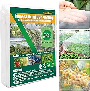 Gemüsenetz,4x5m Insektenschutznetz,Gemüseschutznetz,Pflanzenschutznetz,Feinmaschig,Insektennetz…