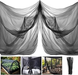 Moskitonetz Insektenschutznetz, Feinmaschig Gemüseschutznetz mit 50 Kabelbinder, Pflanzenschutzn…