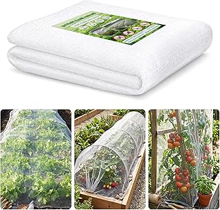 KINGLAKE 35 g/m² Gemüseschutznetz 3 x 6m, Feinmaschig Pflanzenschutznetz Kulturschutznetz, Inse…