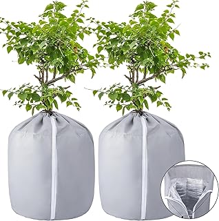 GIONAR 2 Stück Thermo Topfschutz -50x45cm Topfpflanzen Schutzbeutel für Pflanzen – Winter Topfs…