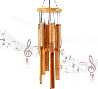 Bambus-Windspiel, Gedenkspiel, Holz, groß, für drinnen und draußen, 81,3 cm, Windspiel für Ga…