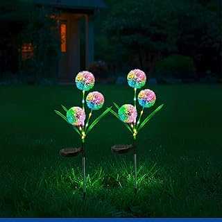 Maximex Solar LED Gartenstecker Pusteblume, 2er Set, LEDs in 5 Farben, 2 Lichtmodi, Dämmerungsse…