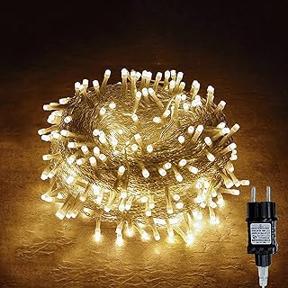 Gresonic 100/200/300/400er Led Lichterkette Strombetrieben mit Stecker Außen und Innen für Hoch…
