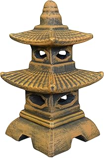 gartendekoparadies.de Japanische Pagode mit acht Fenstern exklusiv Steinlaterne, H. 40 cm, 11 kg,…