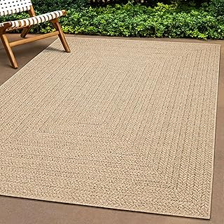Teppich-Traum Outdoor Teppich modern robust Jute Look wetterfest Balkon Garten Terrasse 200×290 cm