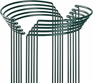 10 Stück Pflanzenstütze Ringkäfige, Garden Sage Metall Halbrund Grüner Pflanzenstützen für …