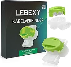 LEBEXY Kabelverbinder 20 Stück für Mähroboter, Wasserdicht Anschlussklemmen Kabelklemmen, Verb…