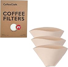 3er Set Wiederverwendbare Kaffeefilter aus Stoff | 100% Bio-Baumwolle | Filtertüten für Kaffeem…