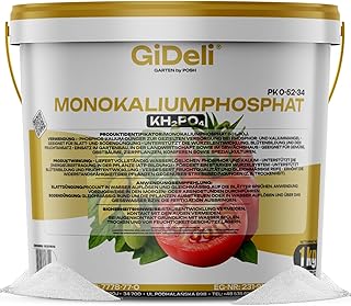 GiDeli Monokaliumphosphat MKP 1kg im Eimer – Phosphor-Dünger mit einem breiten Anwendungsspektru…