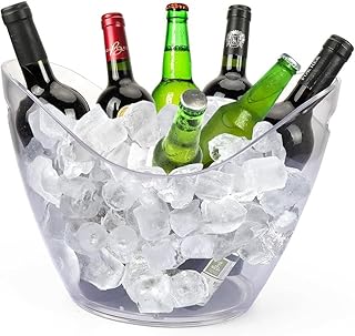 8L Eiseimer Champagner Eimer,Eis Eimer,Weinkühler Sektkühler,große Eiskübel, Küchenobst und …