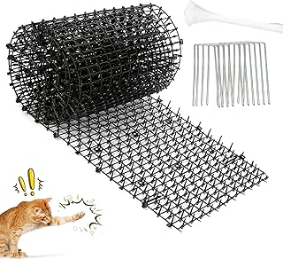 Dornengitter Gegen Katzen, 30 × 200 cm Katzenabwehrmatte mit Spikes Kunststoff Katzenschutz Spik…