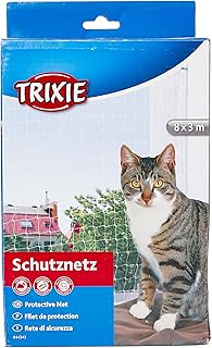 TRIXIE Schutznetz für Katzen – strapazierfähig, UV-beständig & transparent – Maschenweite …