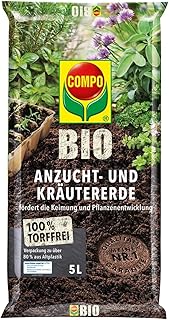 COMPO BIO Anzuchterde und Kräutererde, Erde für Aussaaten, Kräuter, Stecklinge und Jungpflanze…