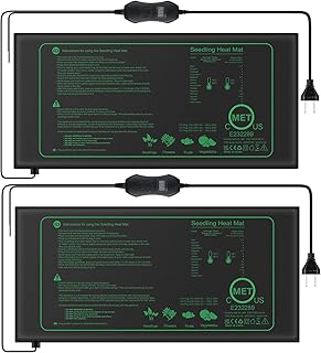 Mojimdo 50W Heizmatte Pflanzen mit Thermostat – Schnelle Erwärmung, Feuerschutz, Wärmematte zur…