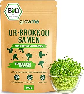BIO Brokkoli-Sprossen Samen [500g] – Brokkoli-Samen mit über 95% Keimfähigkeit und einmalig hoh…