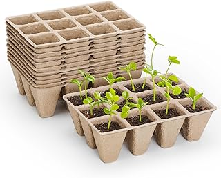 10 Packungen Keimlings-Startschalen 120 Zellen, torffreie biologisch abbaubare Keimtrays Pflanzst…