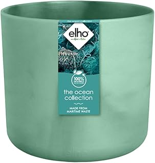 elho the Ocean Collection rund 22cm Blumentopf – Pflanzentopf hergestellt aus Meeresabfällen – 1…