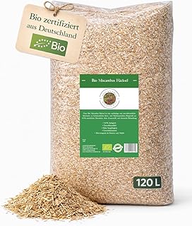 MISCANTHUS WIEDEMANN® | 120 Liter Ballen Bio Miscanthus Gartenmulch | Umweltfreundlicher Mulch f…
