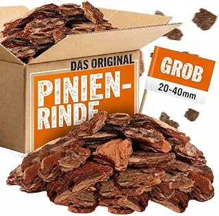Pinienrinde grob 20–40 mm 140L (2x70L) Premium Pinienmulch aus Mittelmeerkiefer – Dekorativer…