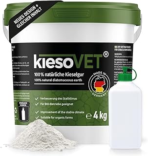 GreenPet KiesoVet Kieselgur für Hühner 4kg – gegen Milben, rote Vogelmilbe, Diatomeenerde & Kie…