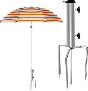 Erdspieß Sonnenschirm, Abnehmbarer Sonnenschirmhalter, Sonnenschirmständer mit Rasendorn, Schir…